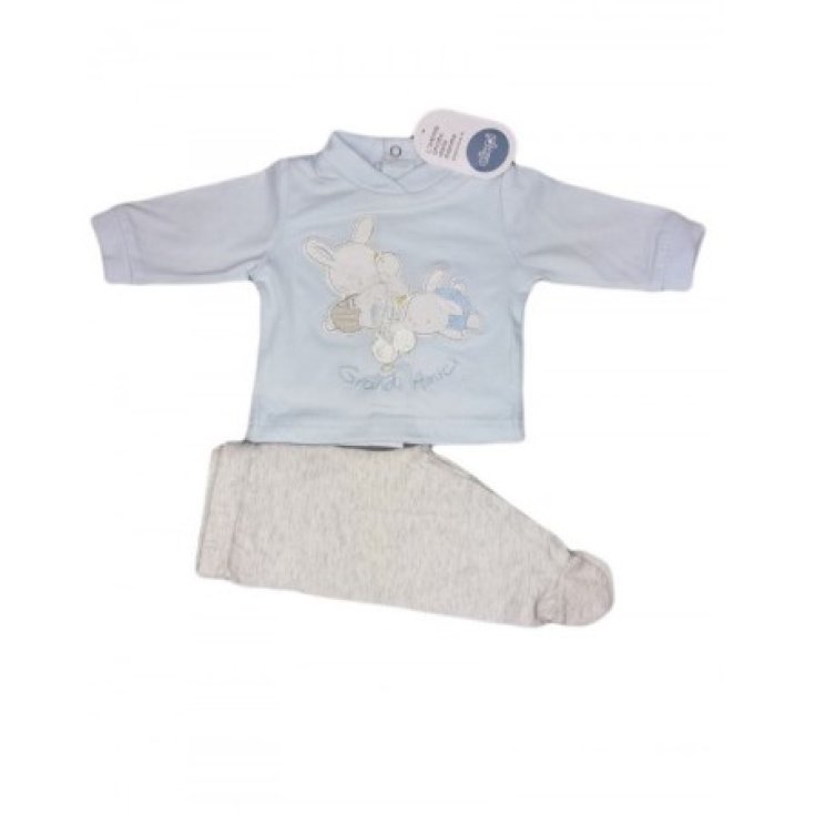 Completo 2 Pezzi Cotone Bimbo Neonato Ellepi 1 Set
