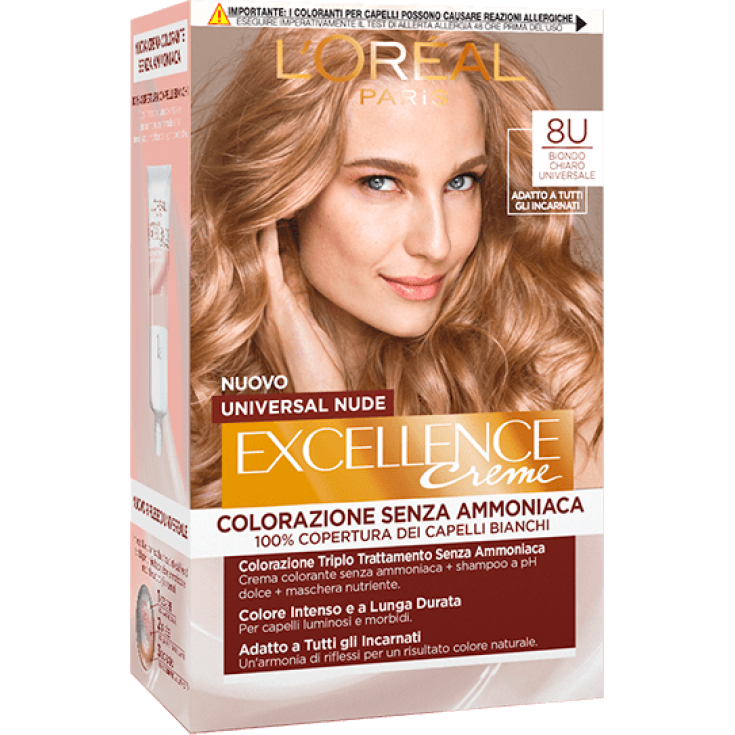 Excellence Universal Nude Colorazione Permanente 8U Biondo Chiaro L'OREAL