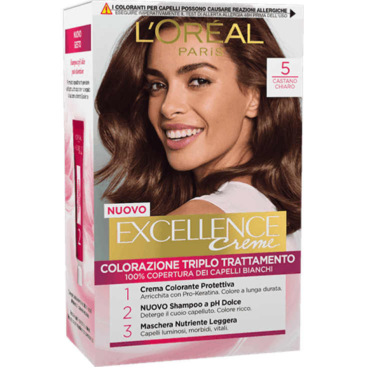 Excellence Cr&egrave;me Colorazione Permanente 5 Castano Chiaro L'OREAL 40ml