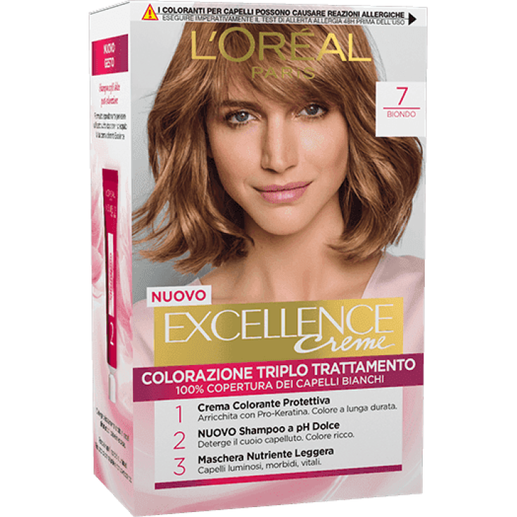 Excellence Cr&egrave;me Colorazione Permanente 7 Biondo L'OREAL 40ml