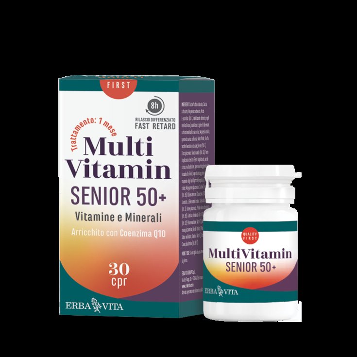 Multi Vitamin Senior 50+ Erba Vita 30 Compresse