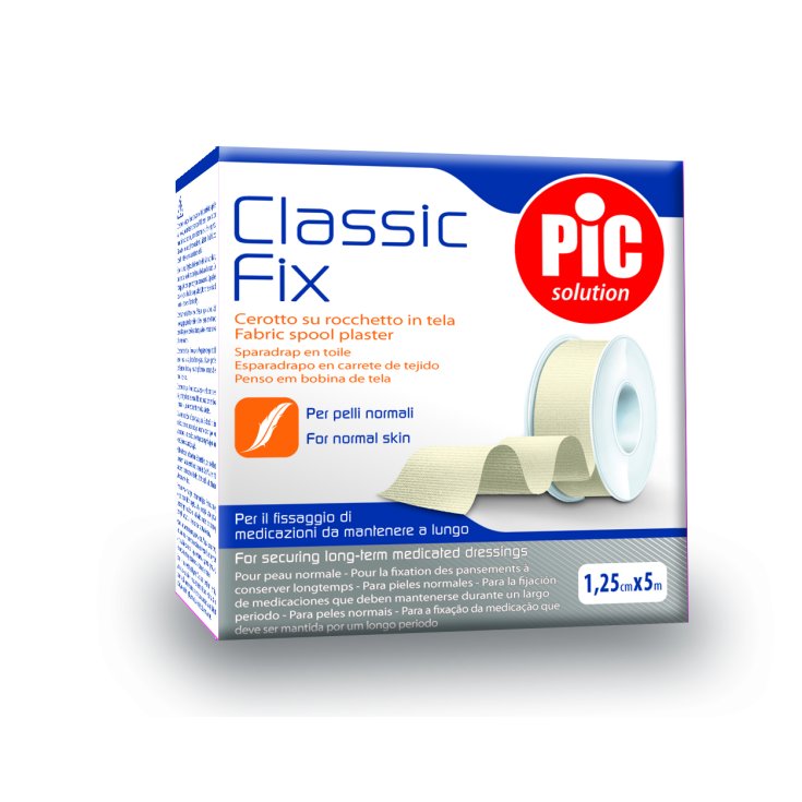 Classic Fix 1,25cm x 5m Cerotto su Rocchetto in Tela PIC