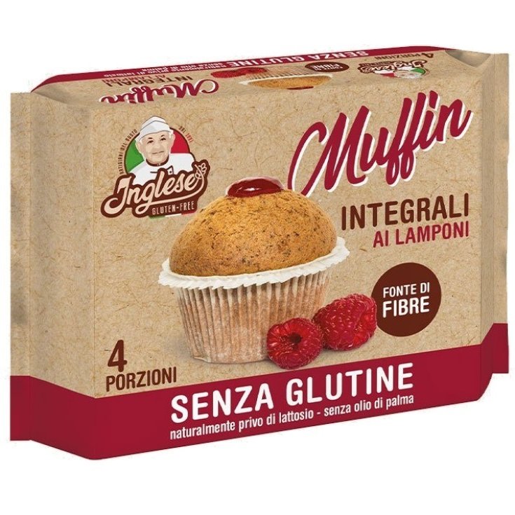 Muffin Integrali al Lampone Senza Zuccheri Aggiunti Inglese 4x40g PROMO