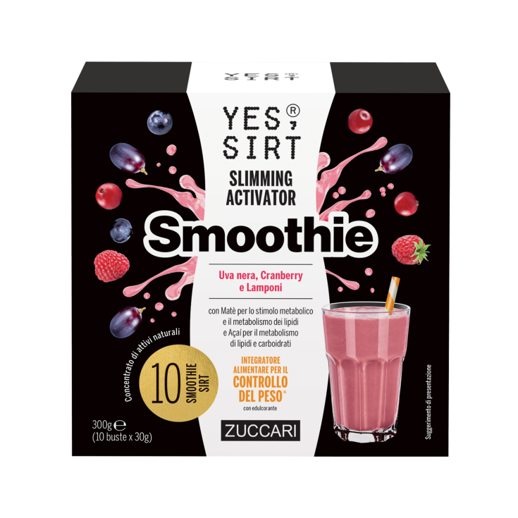 Yes Sirt Slimming Activator Smoothie Uva nera, Cranberry e Lamponi ZUCCARI 10 buste da 30g