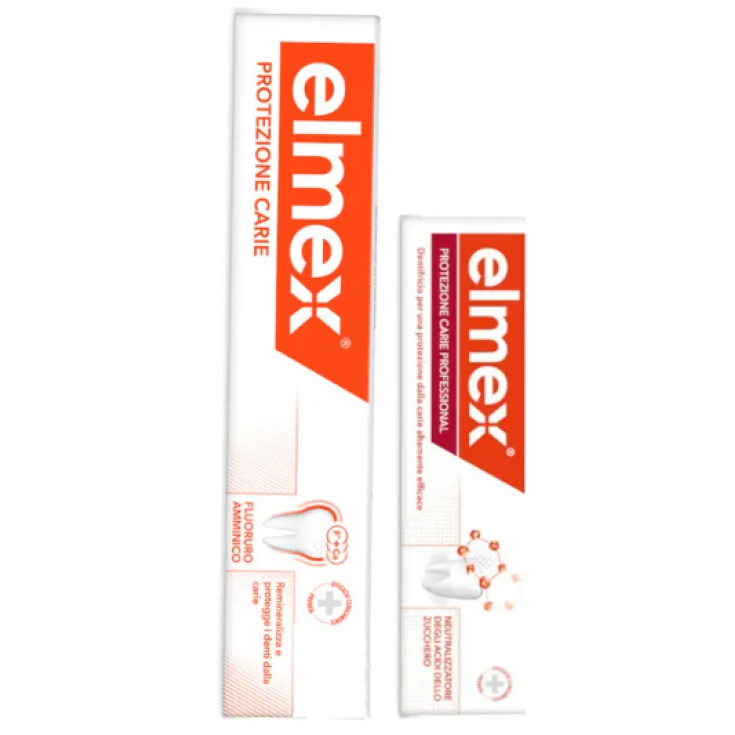 Dentifricio Protezione Carie 100ml + Professional 20ml Elmex 2 Pezzi