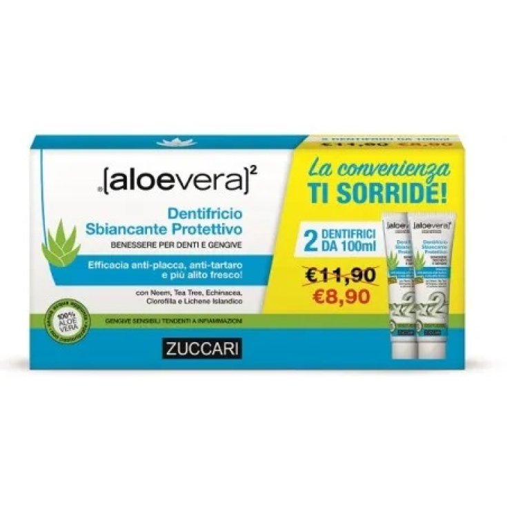 Dentifricio [aloevera]2&nbsp;Zuccari Bipack 2x100ml