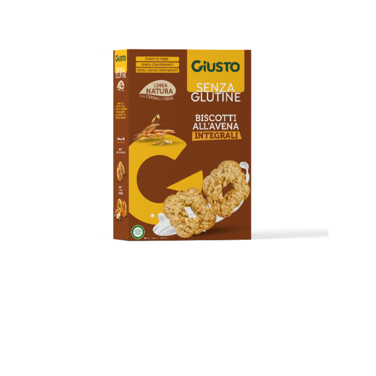 Biscotti All'Avena Integrali Con Nocciole Giusto Senza Glutine 250g