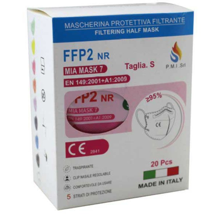 MIA MASK 7 FFP2 NR ROSA Taglia S PMI 20 Pezzi