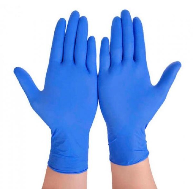 Guanti Nitrile Senza Polvere RS Farmacare Mis Grande 100 Pezzi
