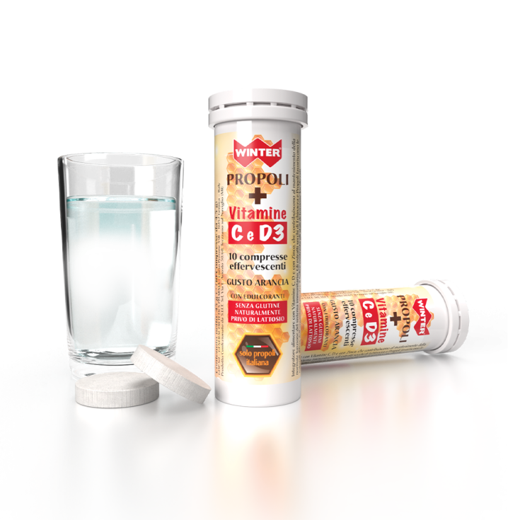 Propoli Vitamina C E D3 Effervescente Winter 10 Compresse