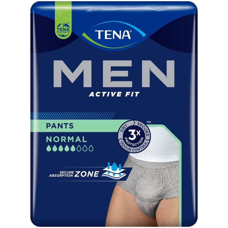 Tena&reg; Men Active Fit Pants Grigio S/M 9 Pezzi