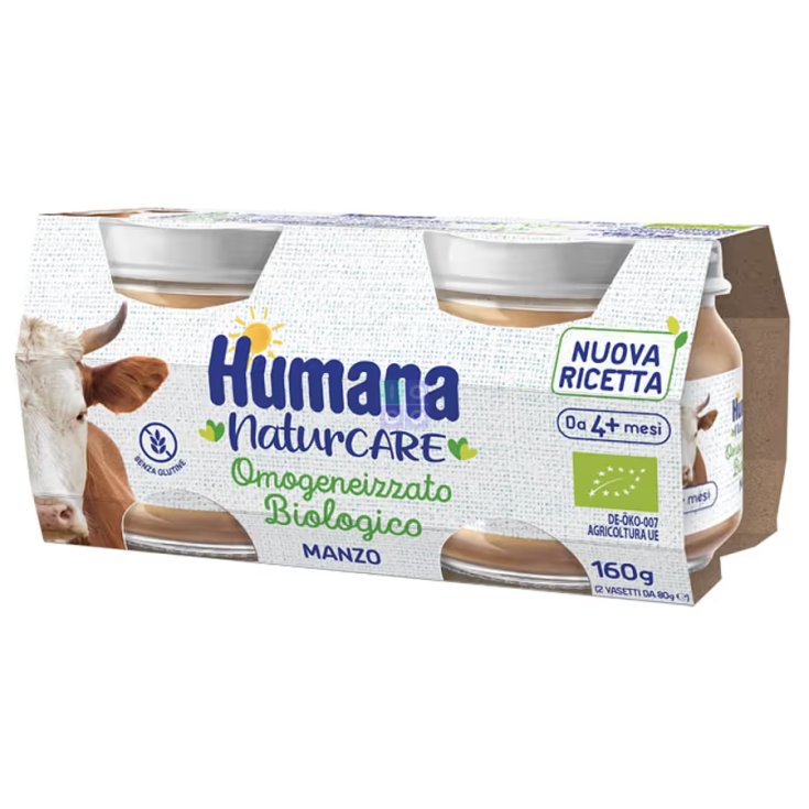 Naturcare Omogeneizzato Biologico MANZO&nbsp;Humana 2 Pezzi
