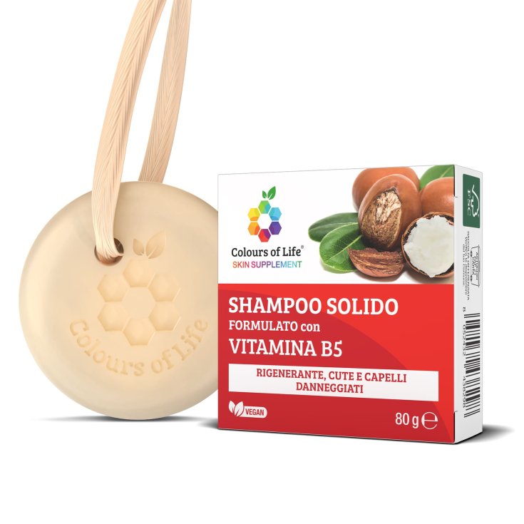 Shampoo Solido Vitamina B5 Colours Of Live Skin Supplement 80g
