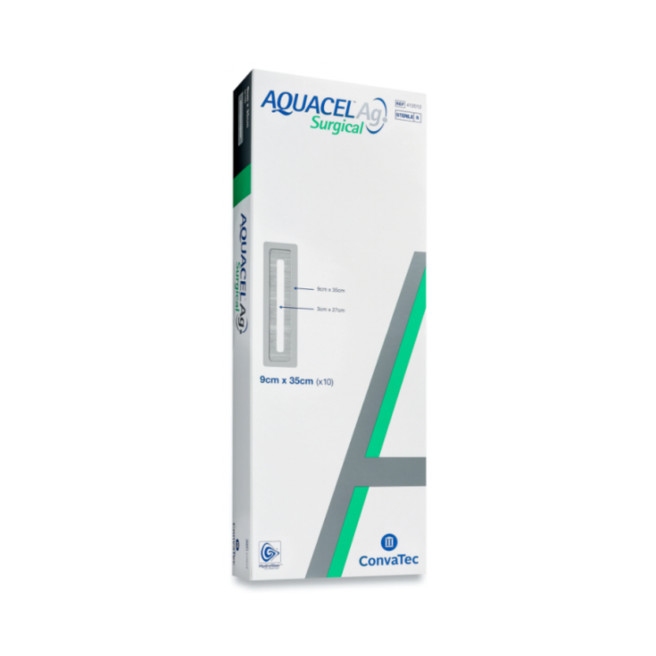 Aquacel AG&nbsp;Surgical 9x25cm Convatec 10 Pezzi