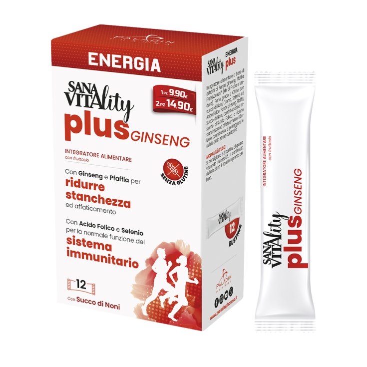SANAVITALITY Energia Plus Ginseng PALADIN PHARMA 12 Stick Pack