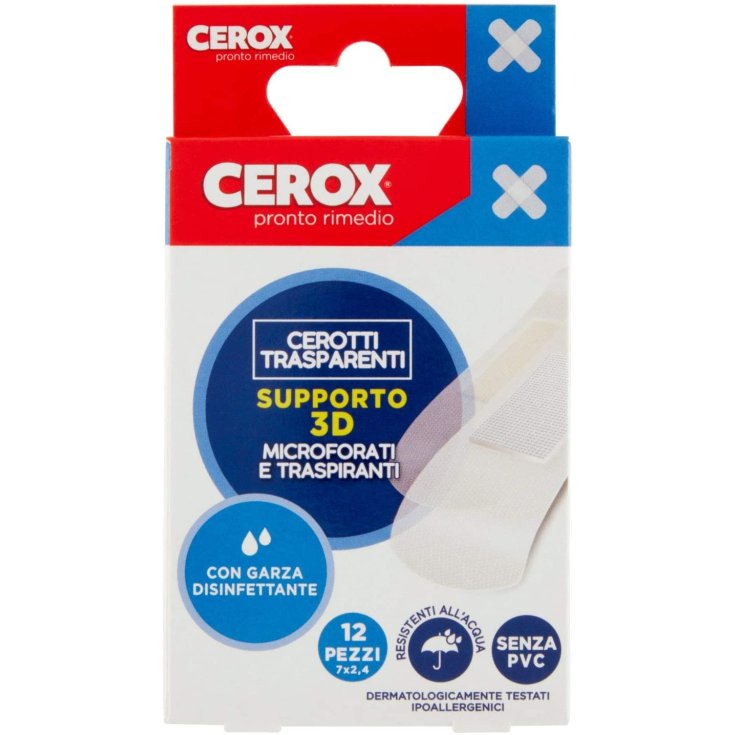Cerotti Grandi Plus 3D Trasparenti Grandi Cerox 12 Pezzi