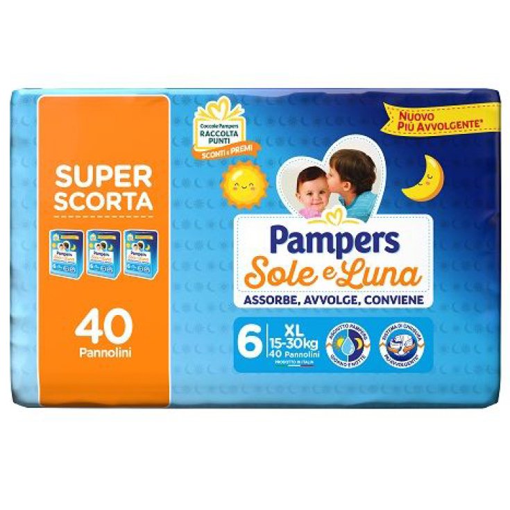 Pannolini Tg.6&nbsp;XL Sole&Luna Pampers 40 Pezzi