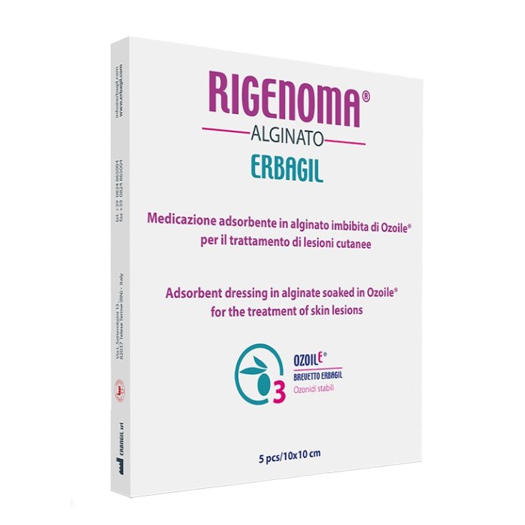 Rigenoma&reg; Alginato 10x10 Erbagil&reg; 5 Pezzi