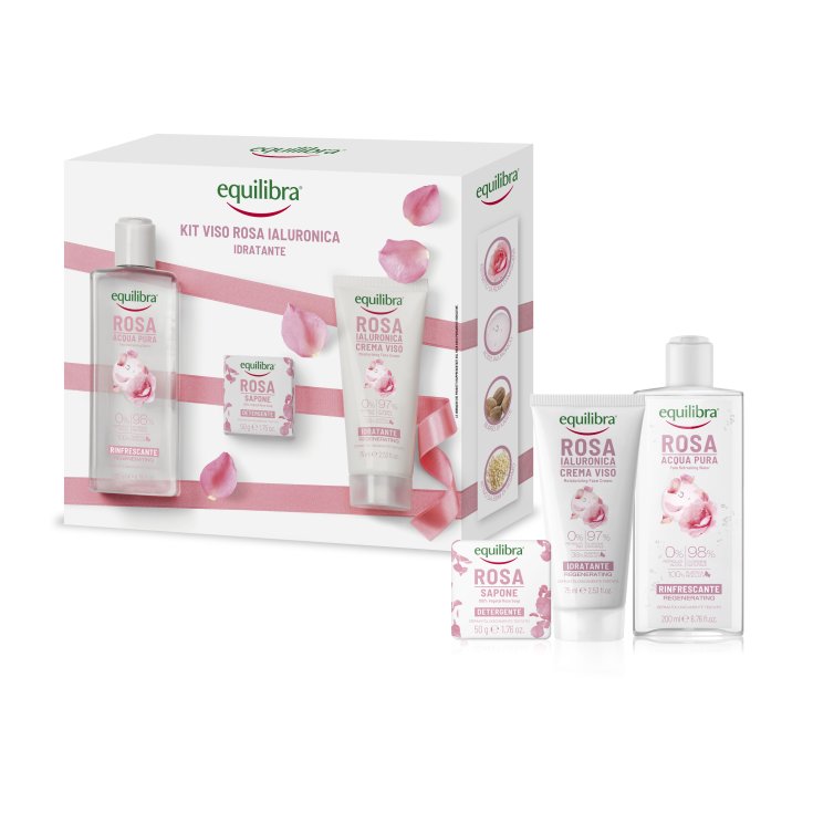Kit Viso Rosa Ialuronica Idratante Equilibra® Cofanetto Kit Viso Rosa Ialuronica Idratante Equilibra® Cofanetto
