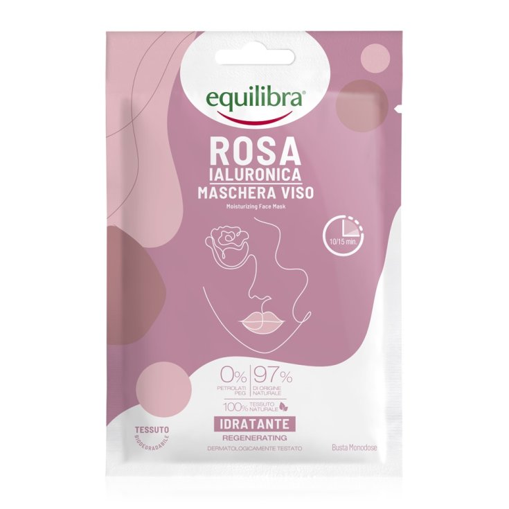 Rosa Ialuronica Maschera Viso Idratante Equilibra® 1 Pezzo Rosa Ialuronica Maschera Viso Idratante Equilibra® 1 Pezzo