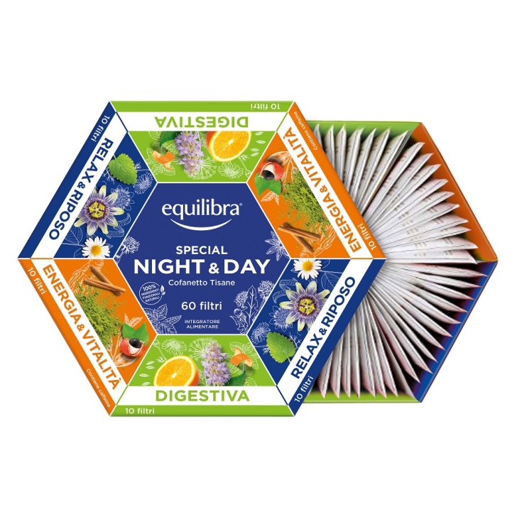 Cofanetto Tisane Special Night&Day Equilibra&reg; 60 Filtri