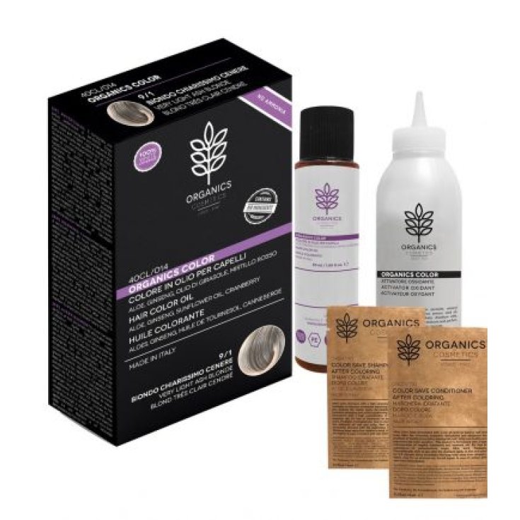 Colore in Olio Per Capelli 9/1 Biodo Chiarissimo Cenere Organics Pharm