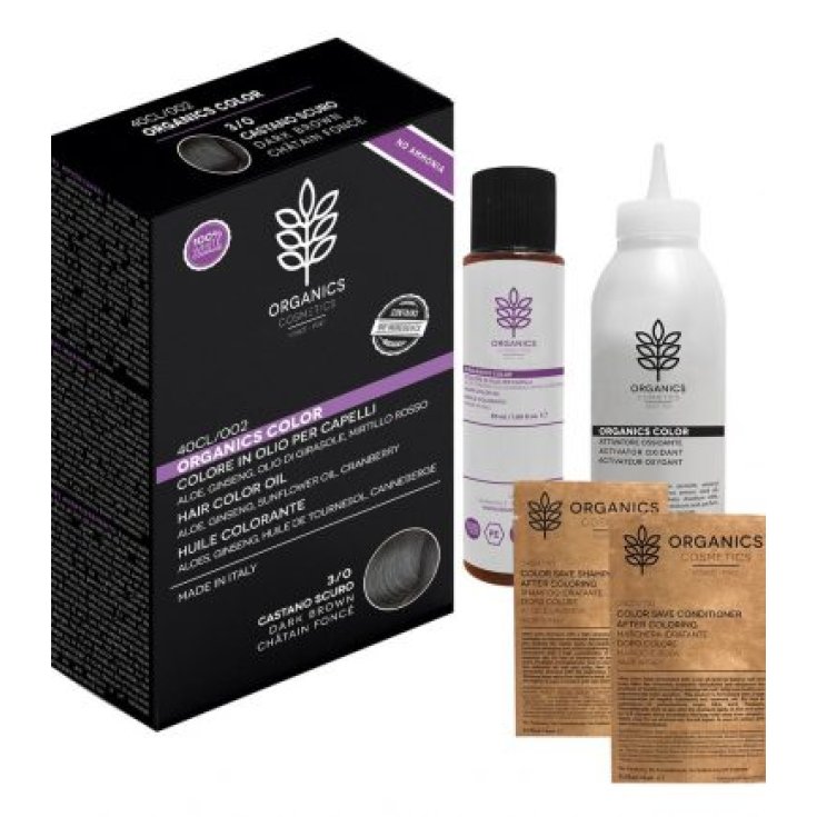 Colore&nbsp;in Olio Per Capelli 3/0 Castano Scuro Organics Pharm