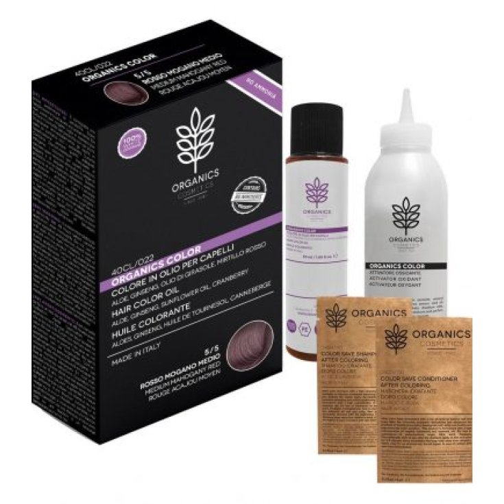 Colore&nbsp;in Olio Per Capelli 5/5 Rosso Mogano Medio Organics Pharm