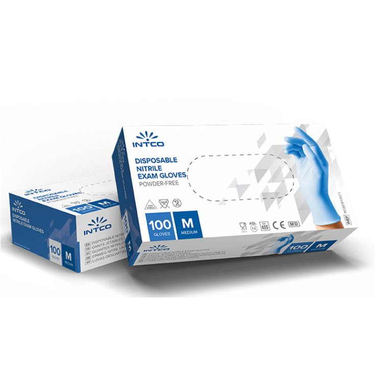 Guanti Nitrile Taglia L INTCO 100 Pezzi
