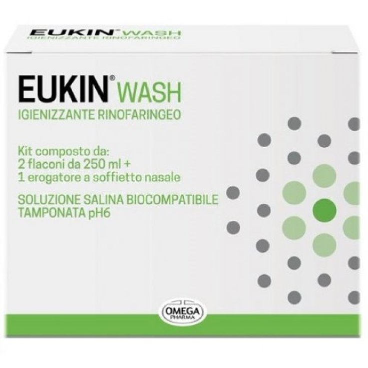EUKIN&reg; WASH KIT Omega Pharma 2 Flaconi 250ml