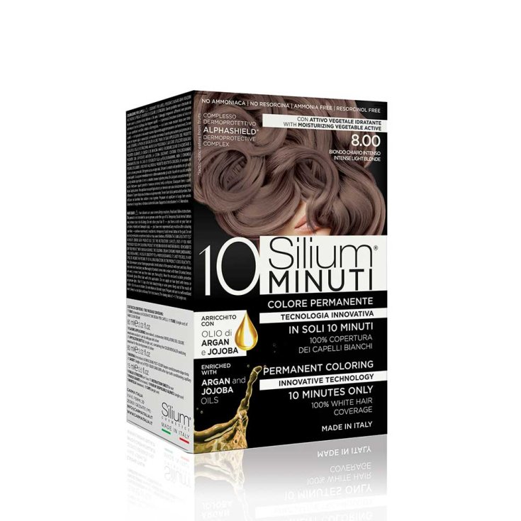 Colore Permanente 10 Minuti Biondo Chiaro Intenso 8,0&nbsp;Silium 1 Kit