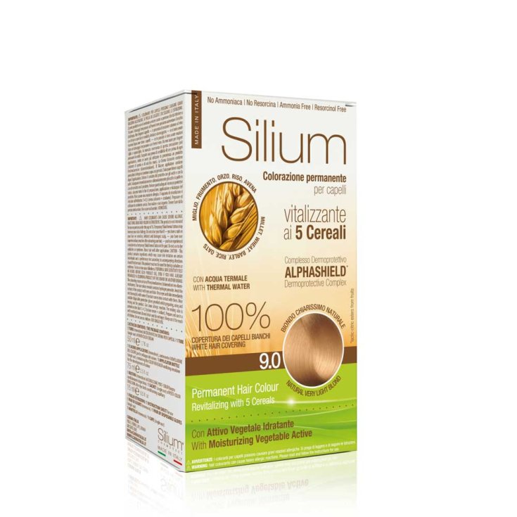 Colorazione Permanente In Crema&nbsp;Biondo Chiarissimo Naturale 9,0 Silium 1 Kit
