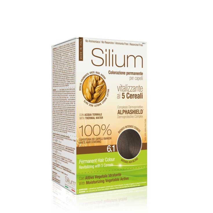 Colorazione Permanente In Crema&nbsp;Biondo Intenso Cenere 6,1 Silium 1 Kit