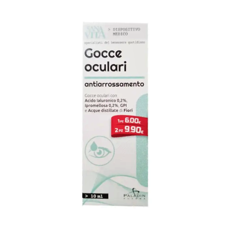 Sanavita Gocce Oculari Antiarrossamento Paladin Pharma 10ml