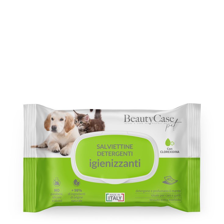 Salviettine Detergenti Igienizzanti Con Clorexidina Beautycase Pet 40 Pezzi