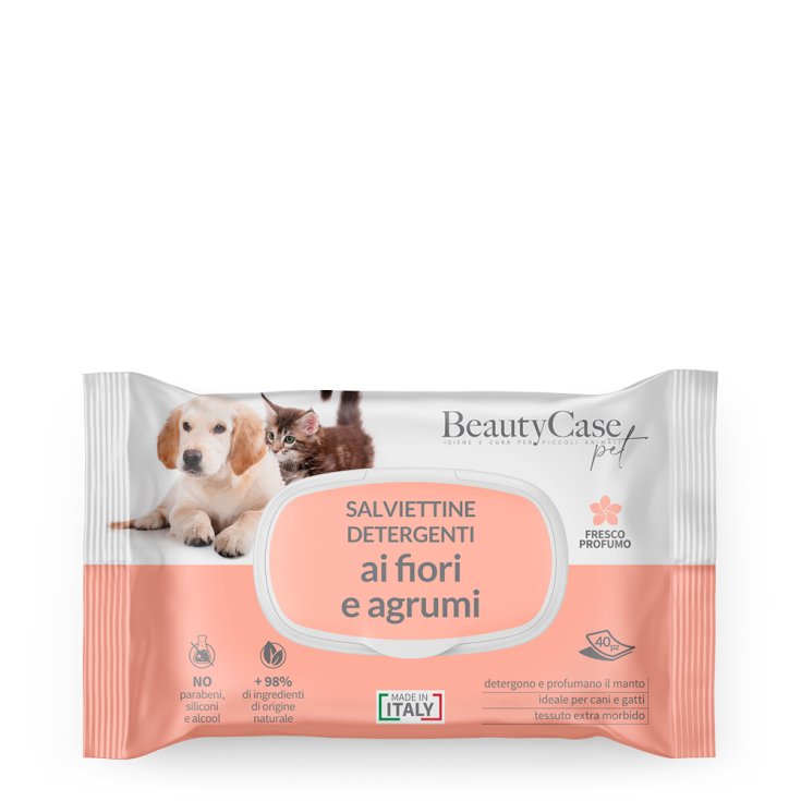 Salviettine Detergenti Ai Fiori E Agrumi Beautycase Pet 40 Pezzi