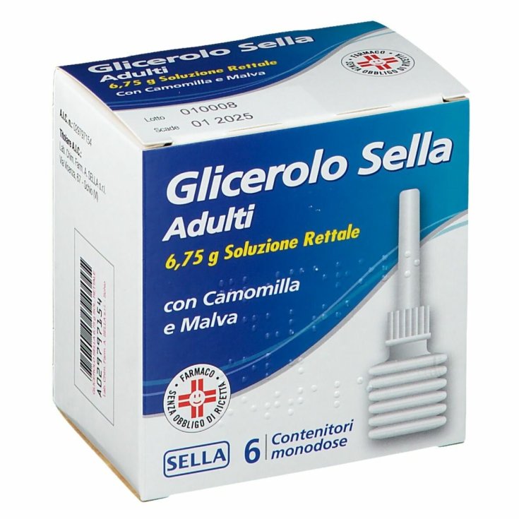 Glicerolo Soluzione Rettale SELLA&reg; 12 Contenitori Da 6,75g