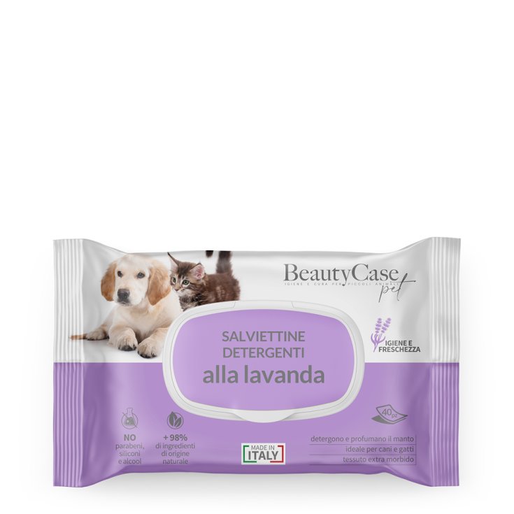 Salviettine Detergenti Alla Lavanda Beautycase Pet 40 Pezzi