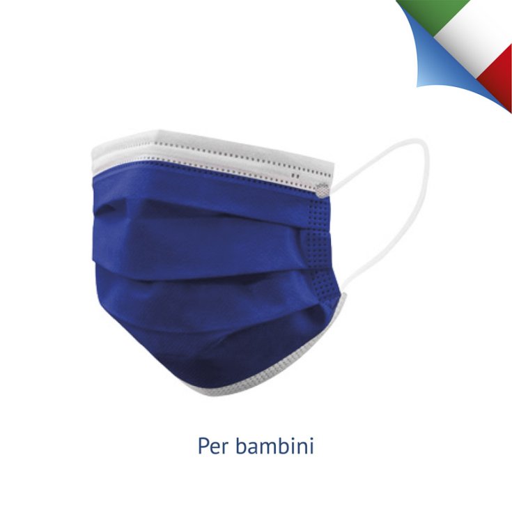Semimaschera FFP2 NR Small Bianco&nbsp;Blu Futura 10 Pezzi