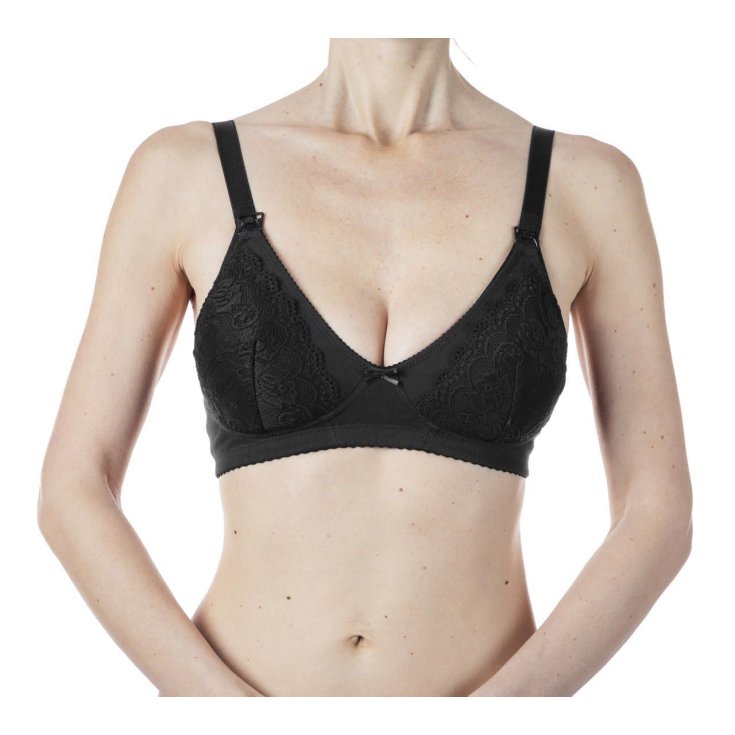 Mammy Reggiseno Allattamento Cotone Nero 5C Chicco 1 Pezzo