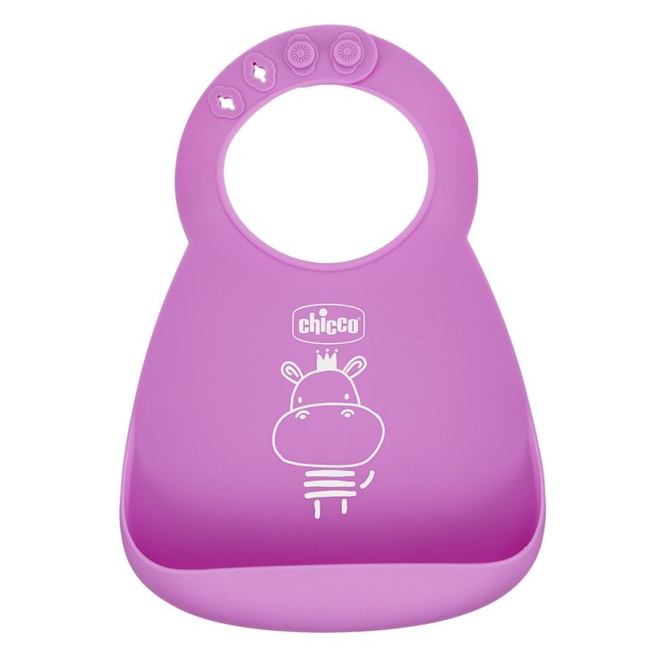 Easy Roll Bavaglino in Silicone 6M+ Rosa Chicco