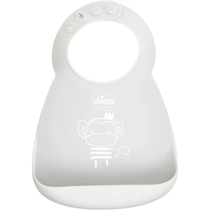 Easy Roll Bavaglino in Silicone 6M+ Neutro Chicco