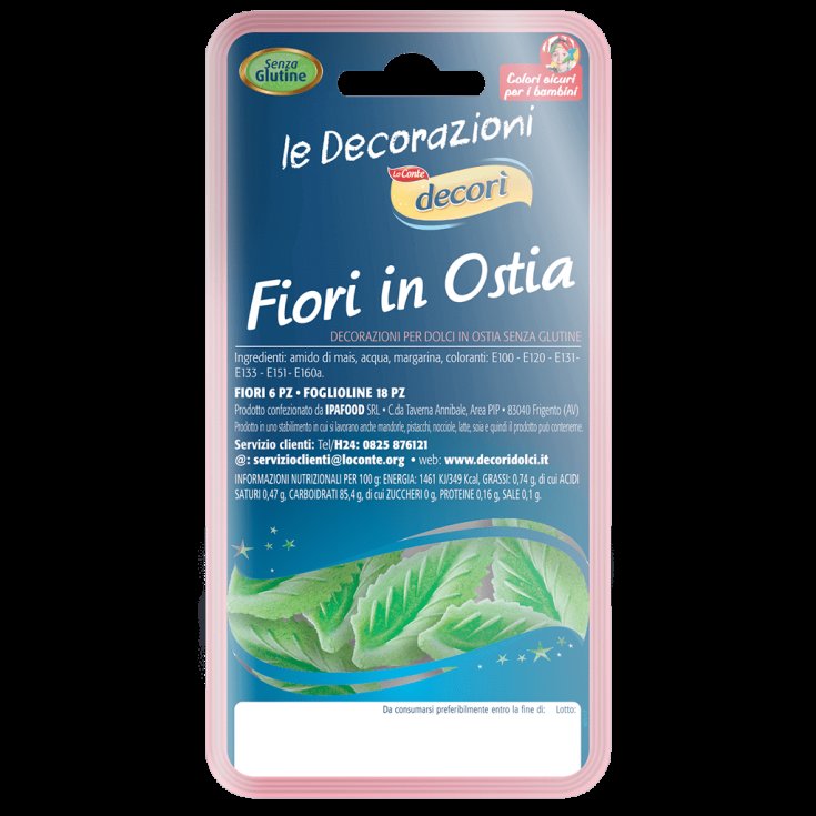 Foglioline in Ostia Verdi Decor&igrave; 20 Pezzi