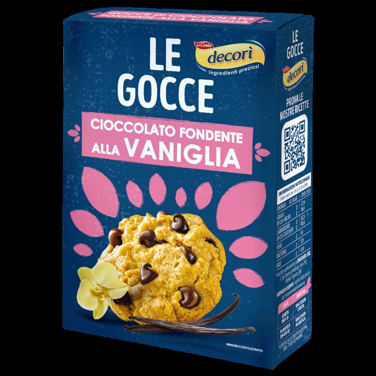 Gocce di Cioccolato Fondente alla Vaniglia Decor&igrave; Lo Conte 100g