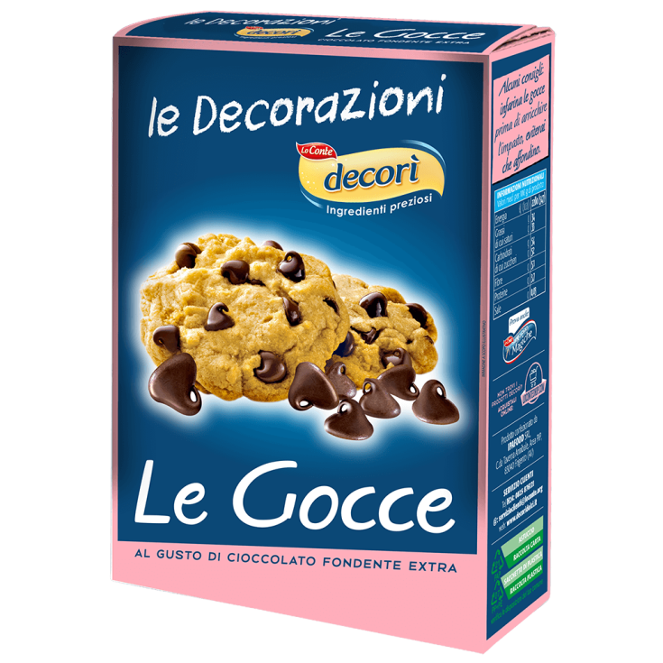 Gocce di Cioccolato Fondente Decor&igrave; Formato Catering