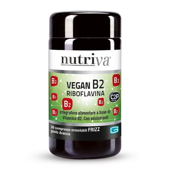 Nutriva&reg; Vegan B2 Riboflavina 30 Compresse Frizz