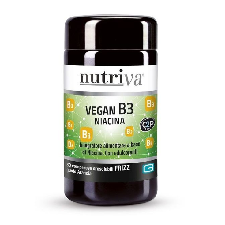 Nutriva&reg; Vegan B3 Niacina 30 Compresse Frizz