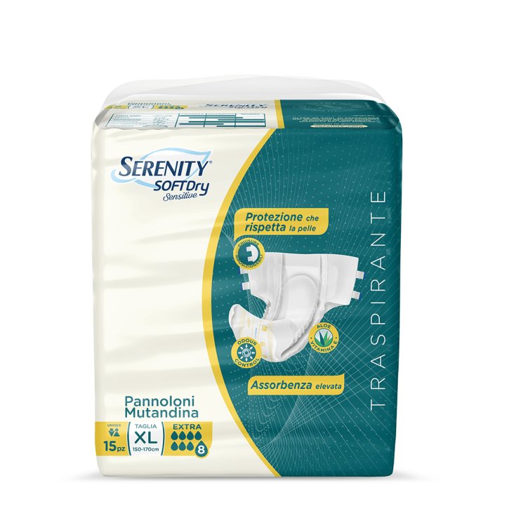 Serenity Soft Dry Pannolone Mutandina Extra Taglia XL 15 Pezzi