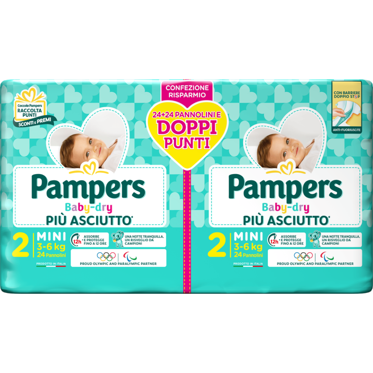 Pampers Body Dry Duo Downcount Mini 48 Pezzi