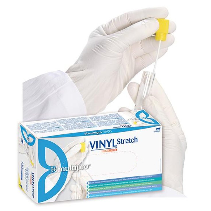 Guanti Vinile Stretch Senza Polvere XL 100 Pezzi
